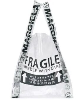 NWT Maison Margiela Fragile Shopper Tote Clear PVC